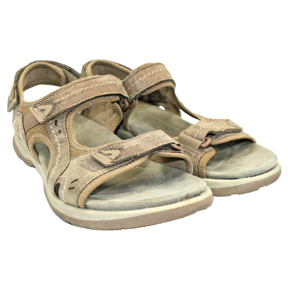 Earth Origins Higgens Halton Women's Brown Leather Sport Comfort Sandals 9.5 M